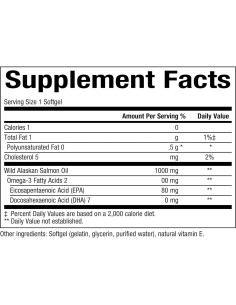 Aceite de Salmón Salvaje de Alaska Factores Naturales 180 Gelatinas 2