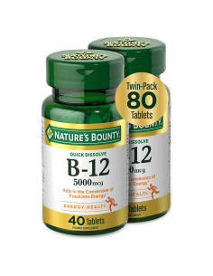 Vitamina B12 Nature's Bounty 5000mcg 80 Tabletas Disolución Rápida