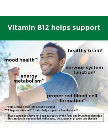 Vitamina B12 Sublingual 3000 mcg Nature Made - 40 Tabletas