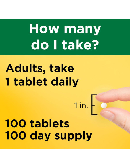 Nature Made Vitamina B1 100 mg - Suplemento Energético 100 Tabletas