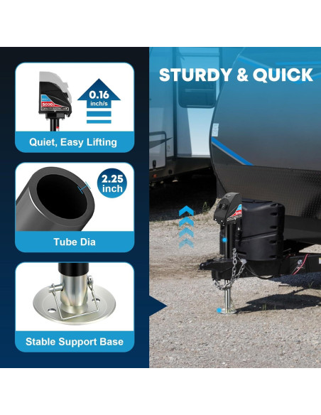 Gato Eléctrico Kohree 5000 kg para Remolque A-Frame