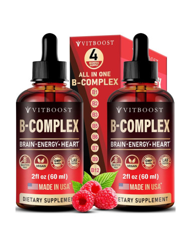 Complejo de Vitamina B Líquido Fresh Leaf 20000 mcg Vegano