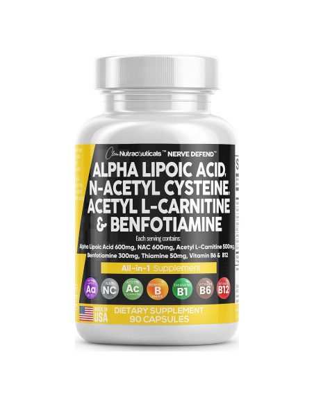 Suplemento Nerve Defend 90 Cápsulas Clean Nutraceuticals Suplemento Nerve Defend 90 Cápsulas Clean Nutraceuticals