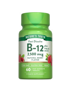 Vitamina B12 Vegana Verdad de la Naturaleza 2500 mcg 60 Tabletas