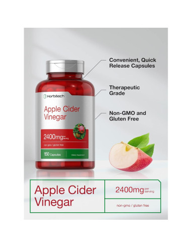 Cápsulas de Vinagre de Sidra de Manzana Horbach 2400mg 150 Unidades