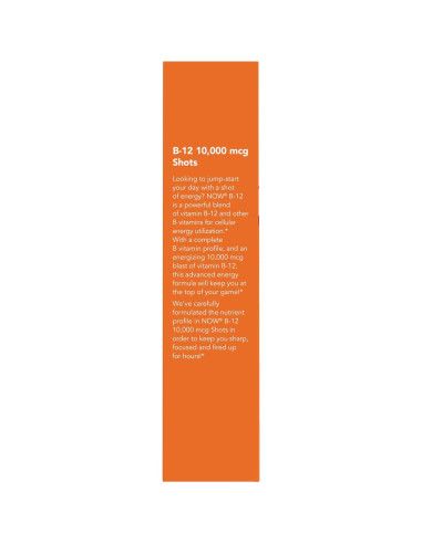 NOW Foods B-12 10,000 mcg Shots 12 unidades Mezcla Baya