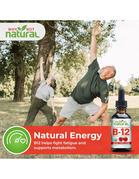 Vitamina B12 Líquida Orgánica Why Not Natural 60 x 5000 mcg