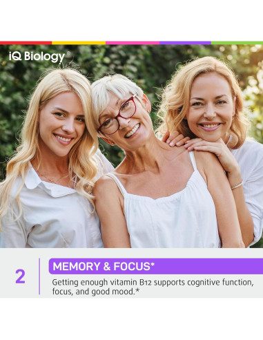 Vitamina B12 Líquida Sublingual IQ Biology 5000mcg 60ml