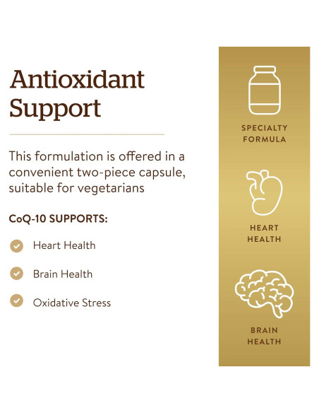Suplemento CoQ-10 Vegetariano Solgar 200 mg - 60 Cápsulas