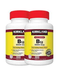 Suplemento B-12 Metilcobalamina Kirkland 5000 mcg 300 Tabletas