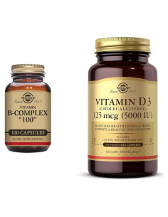 Solgar B-Complejo 100 Cápsulas Vegetales + Vitamina D3 125 mcg