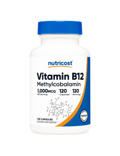 Nutricost Vitamina B12 Metilcobalamina 1000mcg 120 Cápsulas