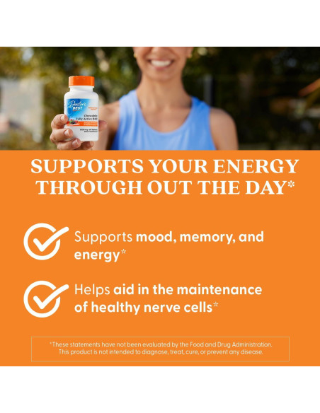 Masticable B12 Metilada Doctor's Best 60 Tabletas Veganas