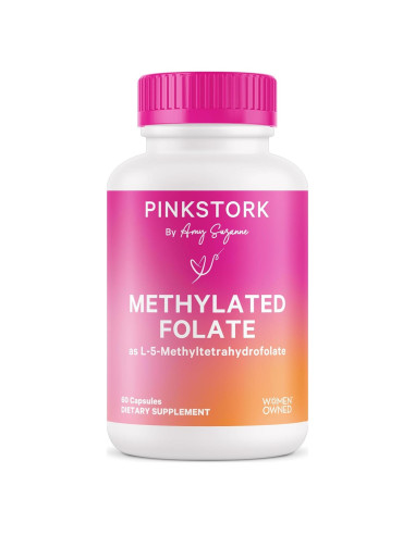 Pink Stork Folato Metilado 60 Cápsulas - Ácido Fólico Natural