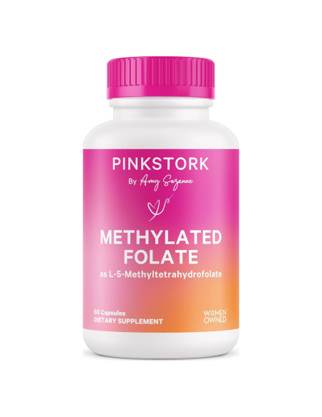 Pink Stork Folato Metilado 60 Cápsulas - Ácido Fólico Natural