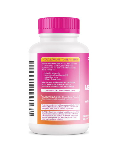 Pink Stork Folato Metilado 60 Cápsulas - Ácido Fólico Natural