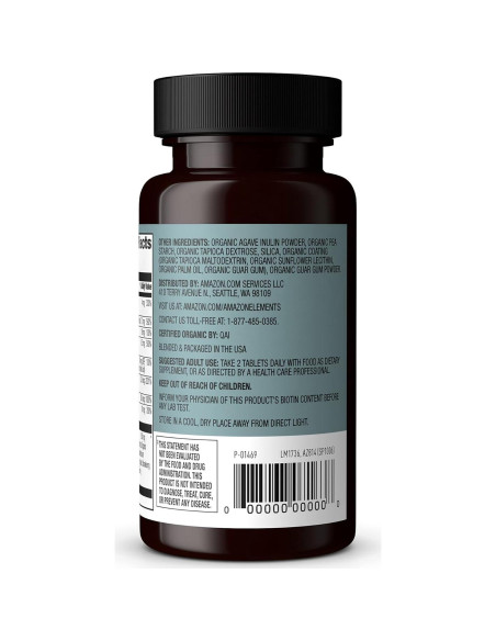 Complejo B Orgánico Amazon Elements 60 Tabletas Suplemento Complejo B Orgánico Amazon Elements 60 Tabletas Suplemento
