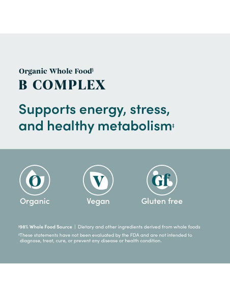 Complejo B Orgánico Amazon Elements 60 Tabletas Suplemento Complejo B Orgánico Amazon Elements 60 Tabletas Suplemento