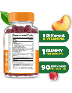 Gomitas de Vitamina B Complejo Lifeable 90 Unidades Veganas 2