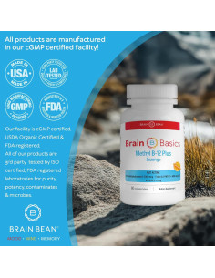 Suplemento Methyl B-12 y Folato 60 Tabletas Masticables 2