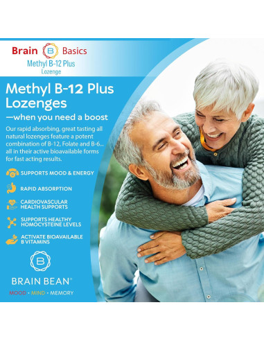 Suplemento Methyl B-12 y Folato 60 Tabletas Masticables