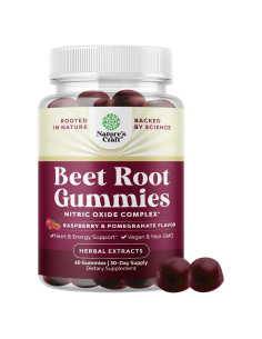 Gomitas de Remolacha Natures Craft 60 Unidades Veganas