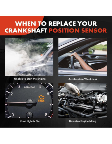 Sensor de Posición del Cigüeñal A-Premium para Jaguar y Land Rover