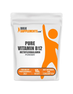 Polvo de Vitamina B12 Metilcobalamina Pura BulkSupplements 10g