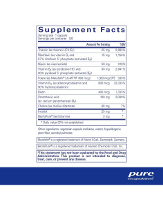 Suplemento de Vitaminas B Pure Encapsulations - 120 Cápsulas 2