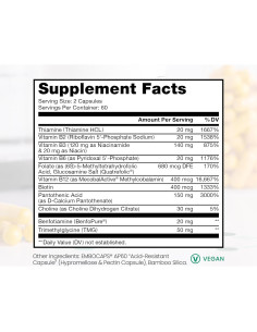 Vitaminas B Metiladas Pure TheraPro Rx 60 Cápsulas Veganas 2