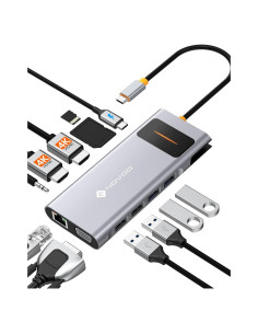 Estación de Acoplamiento USB C 12 en 1 NOVOO - Doble Monitor