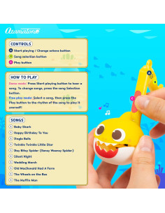 Otamatone Baby Shark Mini Juguete Musical Electrónico 2