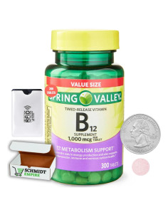 Tabletas de Vitamina B12 Spring Valley 1000 mcg 300 unidades