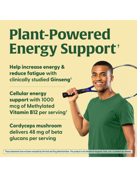 Suplemento Energético MegaFood Cordyceps y Ginseng - 60 Cápsulas Suplemento Energético MegaFood Cordyceps y Ginseng - 60 Cápsulas