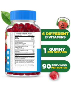 Gominolas de Vitaminas B Sin Azúcar Lifeable para Niños - 90 Unidades 2