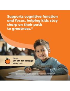 Vitamina B6 Melty Renzo para Niños 60 Tabletas Sabor Naranja 2