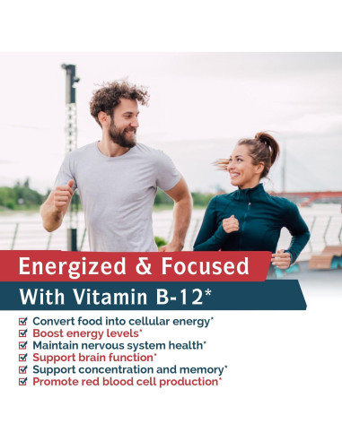 Vitamina B12 5000mcg Innate Vitality Sublingual Vegana 90 Tabletas