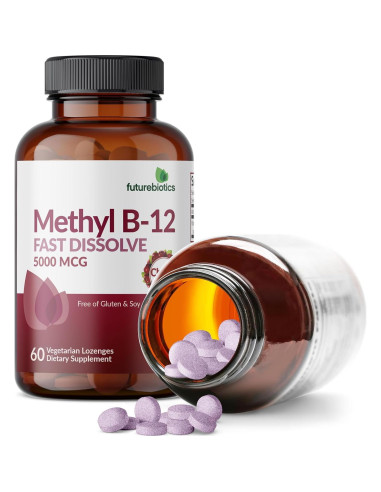 Futurebiotics Methyl B12 5000 MCG Vitamina B12 Sabor Cereza 60 Pastillas