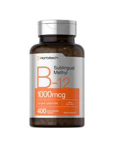 Vitamina B12 Sublingual Horbaach 1000 mcg 400 Tabletas Veganas