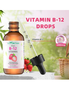 Gotas de Vitamina B12 Orgánica Glyxcodian 5000mcg Vegano 2