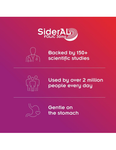 SiderAL Vitaminas Prenatales 30 Paquetes Polvo Sabor Fruta
