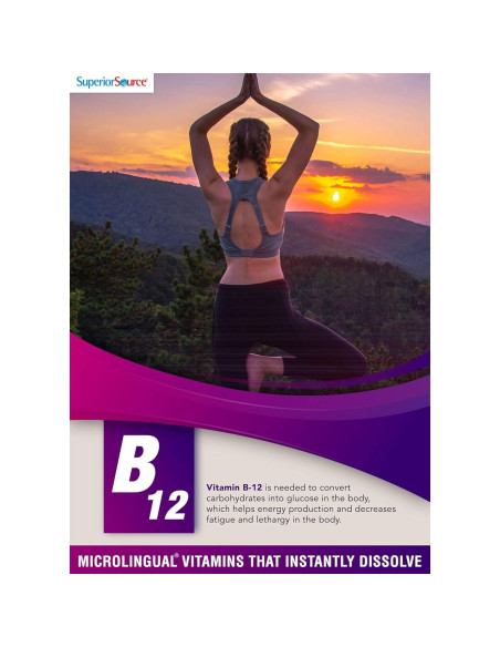 Vitamina B12 Sublingual 5000 mcg Superior Source - 60 Tabletas Vitamina B12 Sublingual 5000 mcg Superior Source - 60 Tabletas