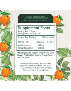 Gotas Líquidas de Vitamina B12 Vegana Live Wise 29.57 ml 2