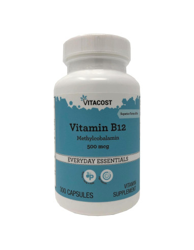 Vitacost Vitamina B-12 Metilcobalamina 500 mcg - 300 Cápsulas