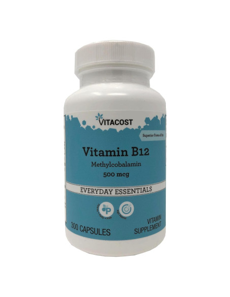 Vitacost Vitamina B-12 Metilcobalamina 500 mcg - 300 Cápsulas Vitacost Vitamina B-12 Metilcobalamina 500 mcg - 300 Cápsulas