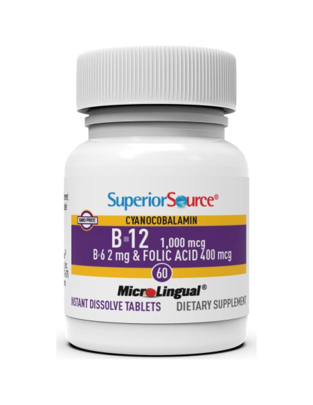 Vitamina B12 Sublingual Superior Source 1000 mcg - 60 Tabletas Vitamina B12 Sublingual Superior Source 1000 mcg - 60 Tabletas