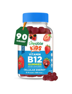 Gomitas de Vitamina B12 Sin Azúcar Lifeable 1000 mcg 90 Unidades