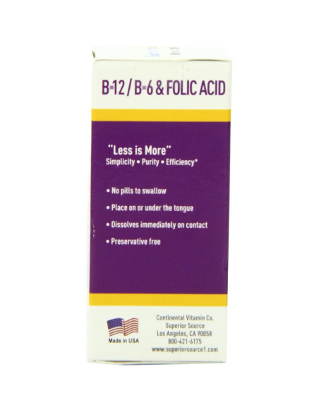 Vitamina B12 Sublingual Superior Source 1000 mcg - Energía y Salud