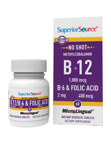 Vitamina B12 Sublingual Superior Source 1000 mcg - Energía y Salud