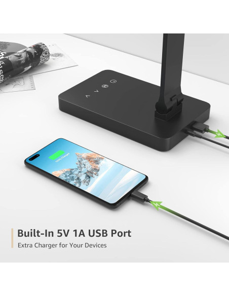 Lámpara de Escritorio LED Lepro con USB Dimmable 3 Modos